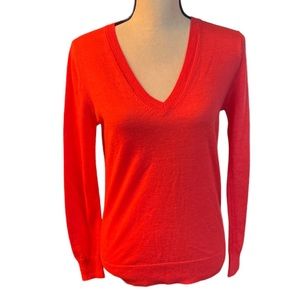 Banana Republic Red Orange Merino Wool Sweater